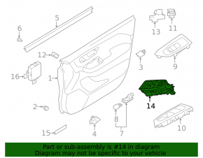Управление стеклоподъемником передним левым Subaru Forester 25-26 черное, 1 Auto