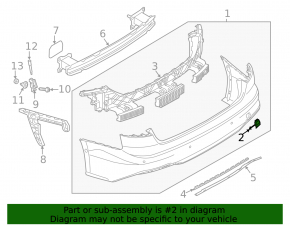 Заглушка буксировочного крюка заднего бампера Audi A5 F5 20-25