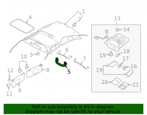 Ручка потолка правая Subaru Outback 10-14