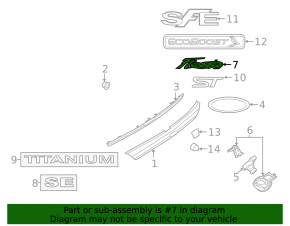 Эмблема Fiesta крышки багажника Ford Fiesta 11-19 4d