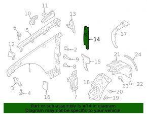 Garnitură aripă ușă stânga pentru Land Rover Range Rover 13-21