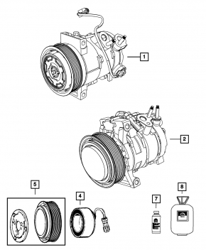 Компрессор кондиционера Jeep Compass 11-16 2.0 2.4 CG447150-0751