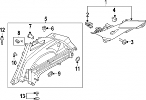 Ornamente stâlp spate dreapta sus Hyundai Ioniq 5 22-24 gri