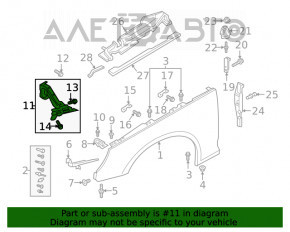 Кронштейн крыла передний левый Audi A4 B9 17-25 тип 2