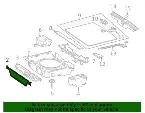 Обшивка пола багажника передняя Mercedes W167 GLE 350 450 20-26 черная