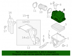 Верхняя крышка корпуса воздушного фильтра Mazda CX-50 23-26 2.5T