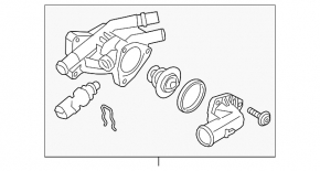 Корпус термостата Ford Focus mk3 15-18 1.0T рест