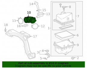 Воздуховод на коллектор Toyota Rav4 19-24 2.5