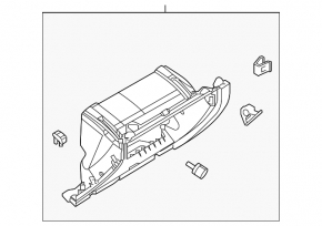 Перчаточный ящик, бардачок VW Jetta 19-26 черн