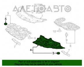 Защита переднего бампера левая Lexus RX350 RX450h 16-19 USA
