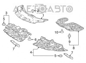 Защита переднего бампера левая Lexus RX350 RX450h 16-19 USA