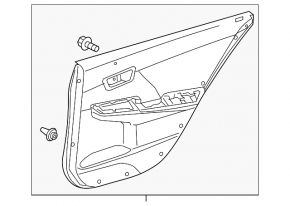 Обшивка двери карточка задняя левая Toyota Camry v55 15-17 usa серая
