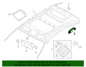 Ручка потолка задняя левая Nissan Sentra 13-19 серая