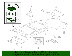 Плафон освещения передний Toyota Prius V 12-17 под люк