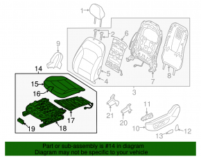 Водительское сидение Hyundai Elantra AD 17-18 без airbag, ткань беж