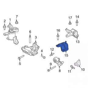 Кронштейн АКПП Ford Fiesta 11-19