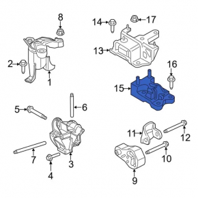Кронштейн АКПП Ford Fiesta 11-19