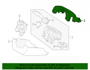 Обрамление рулевой колонки в сборе Ford Edge 15-24 черное