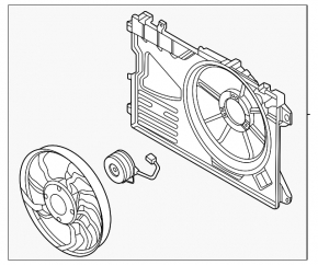 Ansamblu carcasa radiatorului difuzor Mazda CX-30 20-22 2.5 7 lame