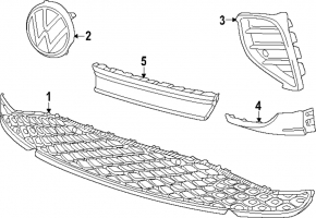 Решетка радиатора grill с подсветкой левая Volkswagen ID.4 23-26