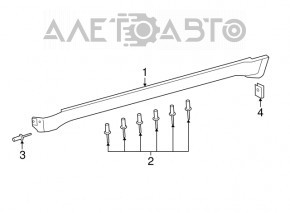 Порог правый Jeep Grand Cherokee WK2 14-22 в цвет