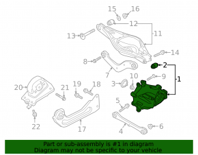Цапфа задняя левая Volvo XC40 19-26 AWD