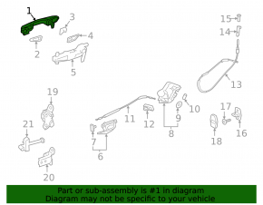 Mâner cromat exterior ușă spate dreapta Lexus ES 19-26