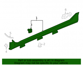 Порог правый Honda Civic X FC 16-19 4d