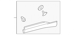 Capac usa exterioara inferioara a usii din spate dreapta pentru Lexus RX450h 10-15 hibrid, nou, original
