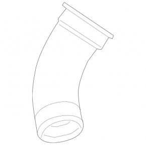 Патрубок интеркулера правый второй Mercedes GLC 300 20-22 железо