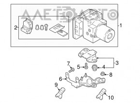 Кронштейн ABS Audi Q7 16-19 2.0T 3.0T нижний