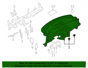 Торпедо передняя панель без AIRBAG Nissan Murano z51 09-14 беж