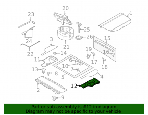 Бокс багажника левый Subaru Outback 10-14