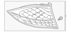 Фонарь внешний крыло правый Porsche Cayenne 958 11-14 LED темный