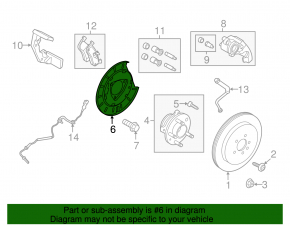 Capacul discului de frână din spate stânga pentru Ford Explorer 11-19