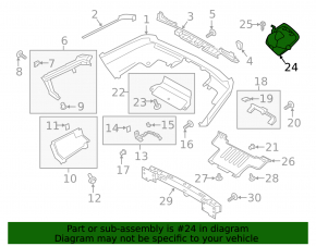Насадка глушителя левая Land Rover Range Rover 13-19 хром