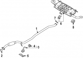 Suport evacuare centrală pentru Mazda CX-90 24-26 3.3T PHEV