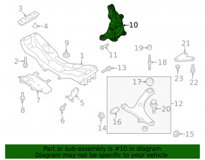 Цапфа передняя правая Subaru Forester 14-18 SJ
