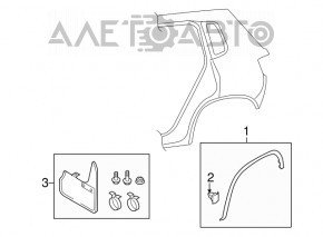 Ornamente aripă spate stânga pentru VW Tiguan 18-24