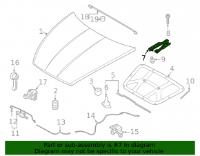 Петля капота левая Hyundai Sonata 20-26