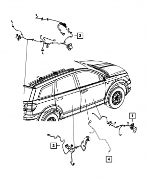 Проводка двери передний правый Dodge Journey 11-15