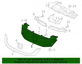 Grilă radiator Honda Accord 13-15 2d