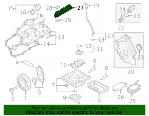Коллектор впускной нижняя часть правый Audi A8 13-18 3.0T