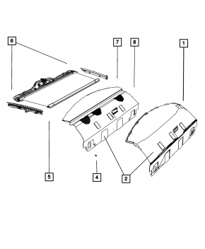 Полка задняя Chrysler 300 11-23 черн