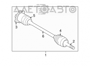 Привод полуось задняя правая Infiniti G25 G35 G37 4d 06-15