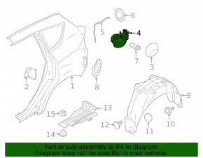 Корпус лючка бензобака Ford C-max MK2 13-18