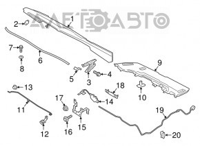 Suport încuietoare capotă Ford Ecosport 18-22