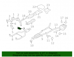 Кронштейн глушителя правый BMW 5 F10 14-16 3.0T
