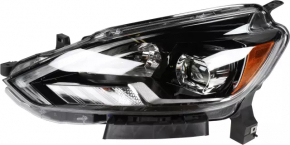 Far stânga față Nissan Sentra 16-19 complet asamblată cu lumini LED