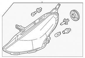 Фара передняя левая Nissan Versa 15-19 usa рест